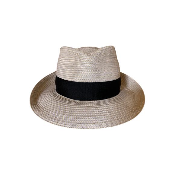 Erica Javits Fedora Straw Hat with Black Band UPF 50+ One Size - Picture 14 of 14